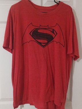 Red Superman Logo Short Sleeve Men's T-Shirt
